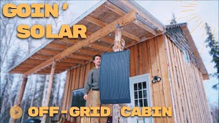 Testing My First Solar Panel And Power Station In Winter At OffGrid Cabin  EcoFlow Delta 2 [upl. by Nyvlem]