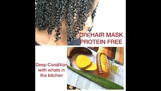 Deep Condition using whats in the kitchen  DIY Mango amp Banana Hair Mask [upl. by Cassady391]