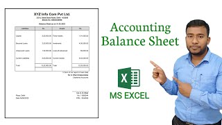 How to Create Balance Sheet in Microsoft Excel  Accounting Balance Sheet in Excel [upl. by Reddin]