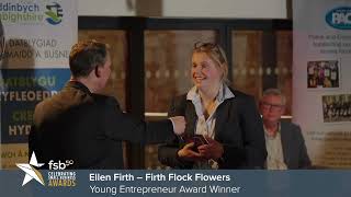 FSB Awards 2024  Wales  Young Entrepreneur Award  Ellen Firth  stage interview [upl. by Rehctelf]