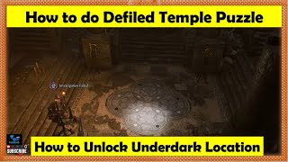 How to do Defiled temple puzzle and Unlock Underdark Location in Baldurs Gate 3 [upl. by Notrem]