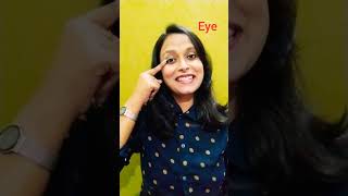 Parts of face pronunciation learnenglish gyaanjyoti24 shorts yt viral easyenglish [upl. by Leveridge]