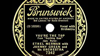 1934 HITS ARCHIVE Youre The Top  Ethel Merman [upl. by Notyard]