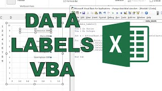 Change size and position of data labels using vba in excel [upl. by Trebma351]