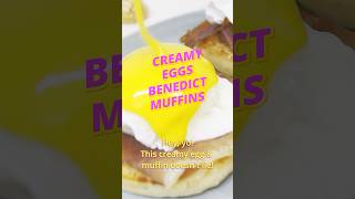 CREAMY Eggs Benedict with Hollandaise Sauce in Muffin shorts eggsbenedict englishmuffin [upl. by Holmes]