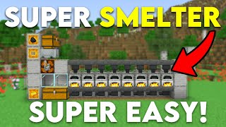 EASY Super Smelter For Minecraft Bedrock 121 MCPEXboxPS4Nintendo SwitchWindows10 [upl. by Ahsinawt]