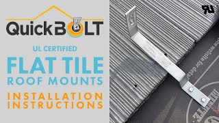 Flat Tile Roof Mounts  INSTALL VIDEO [upl. by Ecile]