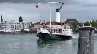 Das Schiff Hohentwiel Der einzigartige Schaufelraddampfer am Bodensee ROMANSHORN May 12 2023 [upl. by Nollahs]