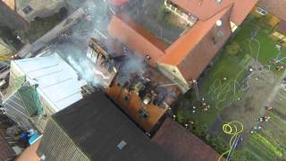 Wohnhausbrand in Kleinlangheim Lkr Kitzingen [upl. by Siryt421]