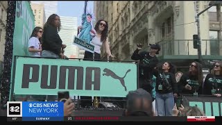 New York Liberty celebrate their first WNBA championship in franchise history [upl. by Aibsel]