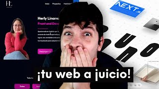 ¡Reaccionando a PORTFOLIOS WEB de la Comunidad Tips y FeedBack [upl. by Esilehc]