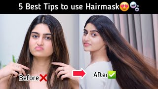 5 Best Hairmask Tips for Healthy amp Shiny hair😍🫧 haircare hairtips [upl. by Lubet]