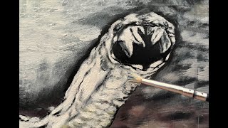 Ancylostoma caninum PAINTING TIMELAPSEprogress artchannel [upl. by Duff660]