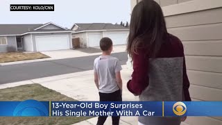 ‘I Bawled So Bad’ 13YearOld Boy Buys Car For His Single Mother [upl. by Elman188]