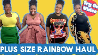 Rainbow Shops Plus Size Try On Haul  Size 1X 1416  Summer 2018 Affordable amp Fashionable Wear [upl. by Baily]