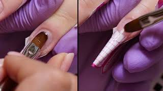 Allungamento su Nailform con Acrygel ed applicazione Gel Midi [upl. by Enelkcaj]