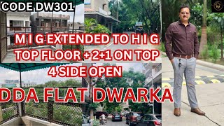 M I G FLAT DWARKA EXTENDED TO H I G  M I G TO HIG  21 ON TOP WITH ROOFTOP india dwarakadelhi [upl. by Uchida379]