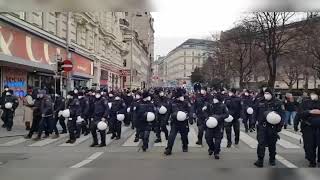 Austrian Police join Anti  Lockdown Protesters Austria Jan 31 👮👏✊ [upl. by Moises]