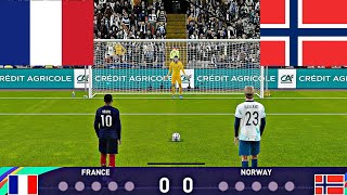 France vs Norway full penalty shootout  FRA vs NOR HIGHLIGHTS  MBAPPE vs HAALAND [upl. by Naenej397]