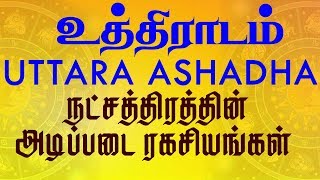 Uttara Ashadha Nakshatra PredictionsUthradam உத்திராடம் நட்சத்திரத்தின் அடிப்படை ரகசியங்கள் [upl. by Bucella84]