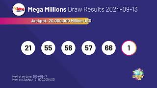 20240913 Mega Millions Lottery Results amp Winning Numbers [upl. by Maddox463]