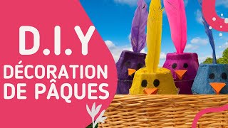 🐤 DIY  Fabriquez un poussin pioupiou avec le recyclage dune boîte à œufs [upl. by Asereht]