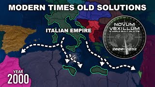 HOI4 Novum Vexillum Italian Empire Must Survive In Modern Times Timelapse [upl. by Esiuqram]