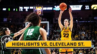 Cleveland St at Iowa  Highlights  Big Ten Womens Basketball  Dec 16 2023 [upl. by Annay]