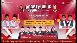 DEBAT PUBLIK KEDUA ANTAR PASANGAN CALON BUPATI amp WAKIL BUPATI PADANG PARIAMAN TAHUN 2024 [upl. by Selene]