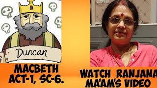 MACBETH ACT 1SCENE 6 ISC11 Watch Ranjana Maams Video [upl. by Yardley]