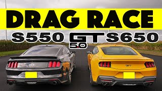 2024 Mustang GT S650 vs S550 Ford Mustang GT more for less Drag and Roll Race [upl. by Farant891]