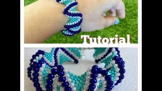 How to make peyote bracelet TUTORIAL [upl. by Nnalyrehs]