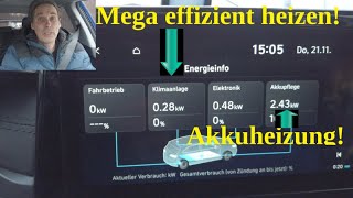 Der Heizungstrick beim Elektroauto Ioniq und neue Erkenntnisse Effizient mit der Wärmepumpe heizen [upl. by Lehcar]