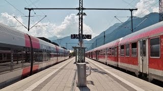 Mittenwald  DB BR 111  ÖBB 4024 SBahn Tirol  Stadtbilder  ZugMitfahrt am offenen Fenster [upl. by Akieluz]