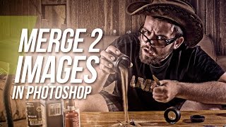 How To Merge Two Images In Photoshop [upl. by Ayik]