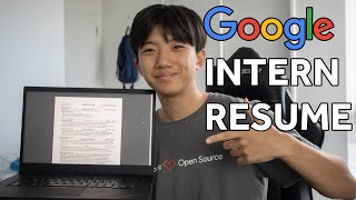 My Google Internship Resume  Personal Resume Tips [upl. by Colbye]