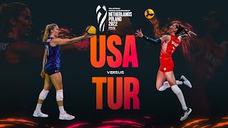 🇺🇸 USA vs 🇹🇷 TÜR  Highlights Quarter Finals Womens World Championship 2022 [upl. by Gnouv141]