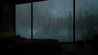 HEAVY RAIN at Night to Sleep Instantly  Overcome Anxiety to Sleep Soundly with Rain for Relax [upl. by Engud]