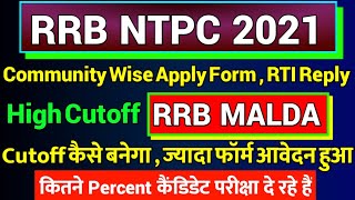 RRB NTPC Exam Attendance Malda  RRB NTPC Cutoff 2020  How meny Form Apply In Malda Zone Exam Fair [upl. by Ajram]