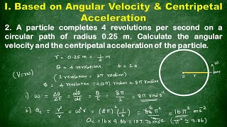 Based on Angular Velocity  Centripetal Acceleration  Problem 2 11thphysics circularmotion jee [upl. by Laurette]