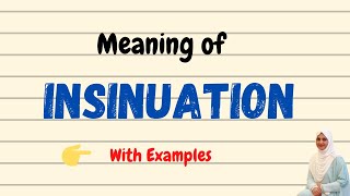 Daily vocabulary  Insinuation Meaning  Vocabgram [upl. by Hsenid]