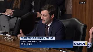 Sen Ossoff Presses Mark Zuckerberg on Children’s Safety Online [upl. by Itak]