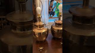 Vintage Ginger jar lamps with black and gold shades [upl. by Gimpel]