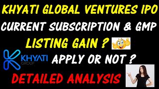 KHYATI GLOBAL VENTURES IPO REVIEW  KHYATI GLOBAL IPO GMP TODAY  KHYATI GLOBAL VENTURES IPO ipo [upl. by Bellis]