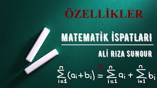 Kapalılık Özelliği İSPAT İÇERİR Toplam Sembolünün Özellikleri 4 [upl. by Alenoel]