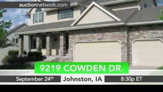 Johnston IA Real Estate Auction  9219 Cowden Dr [upl. by Enidanreb926]