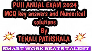 PUII CHEMISTRY Annual exam 2024 key answers with numerical solutions [upl. by Kcirddahc557]