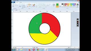 How to Draw Google Chrome Logo Design in Ms paint Google ka Logo kaise banaye [upl. by Droffilc]