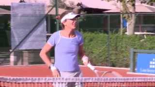 Tennis  ATP Champions Tour Monica Seles practice at Optima Open [upl. by Gabriello]