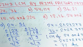 LCM By Prime Factorization LCM by Factorization Lcm [upl. by Goren90]